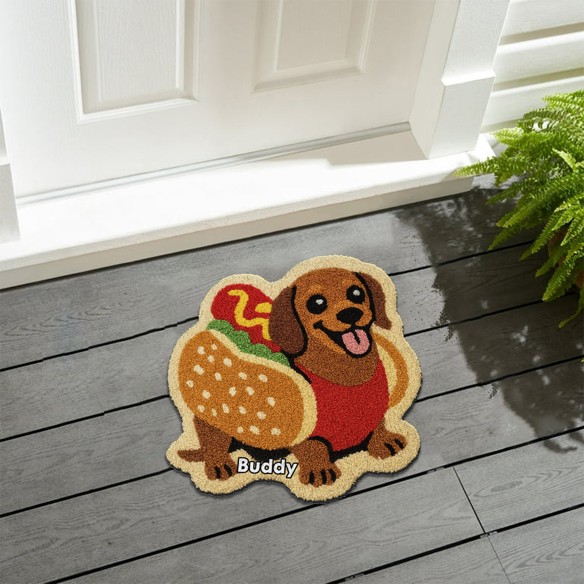 Any Photo Into Rug - Personalized Dachshund Dog Non-Slip Tufted Rug
