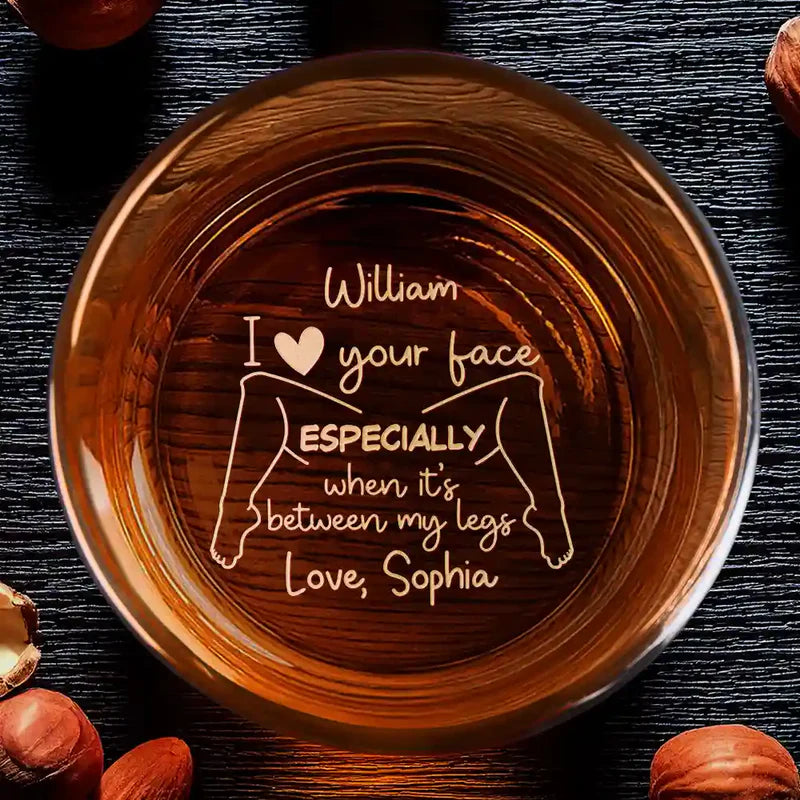 Personalized Whiskey Glass with Sexy Quote for Couple Nights, Unique Funny Gift for Whiskey Lover and Partner