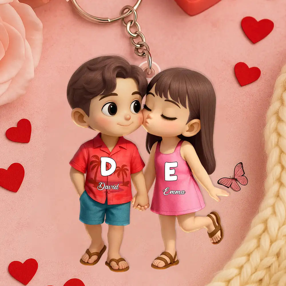 Cute Couple Holding Hands Acrylic Car Hanger, Sweet Love Gift for Her or Him, Personalized Romantic Decor