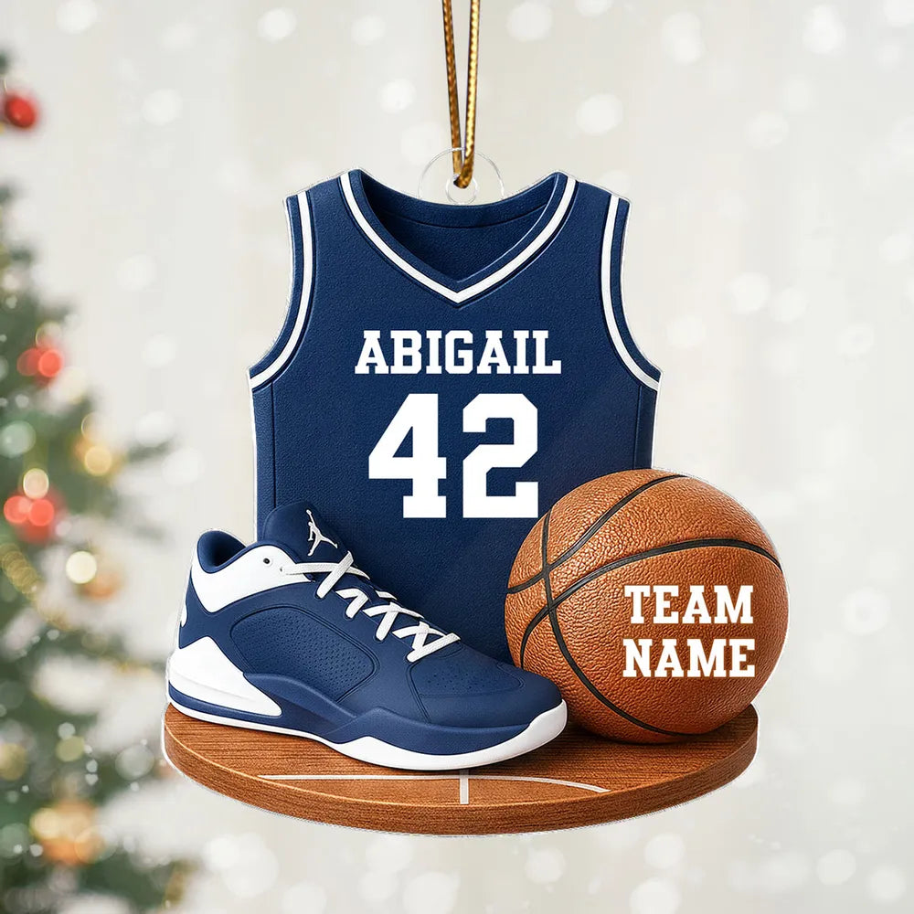 Basketball Jersey Acrylic Ornament – Custom Design, Perfect Gift for Sports Lovers