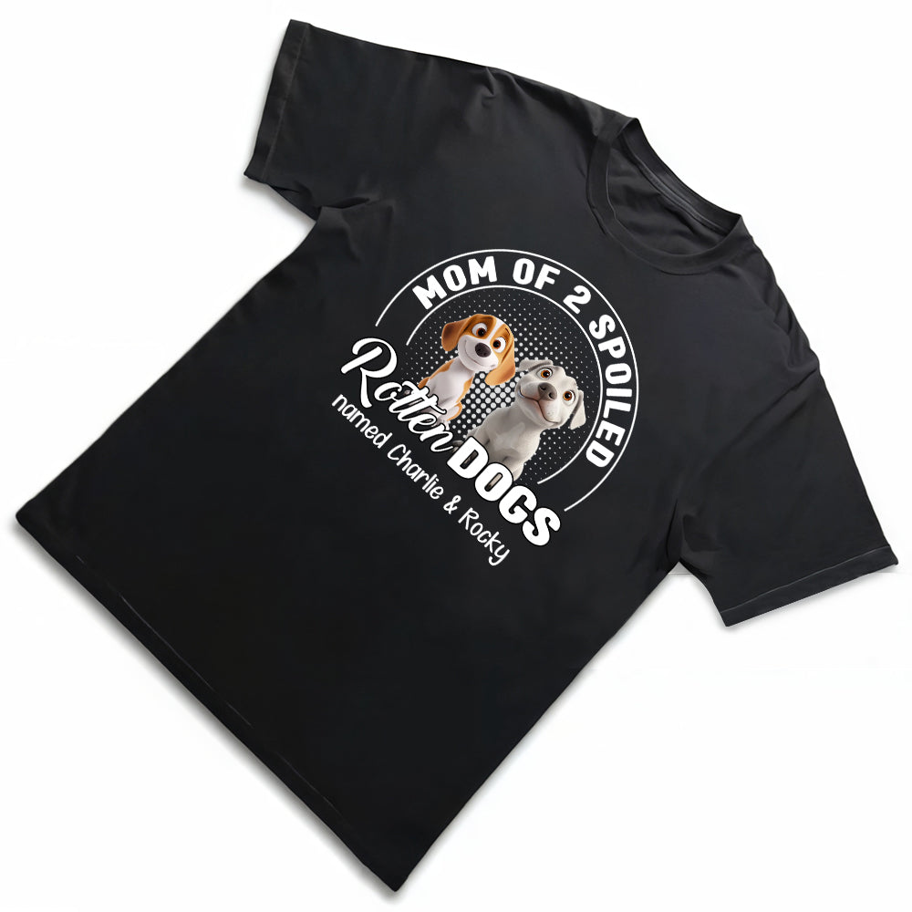 Personalized 'Mom & Spoiled Dog' Tee - Custom Dog Name Gift Shirt