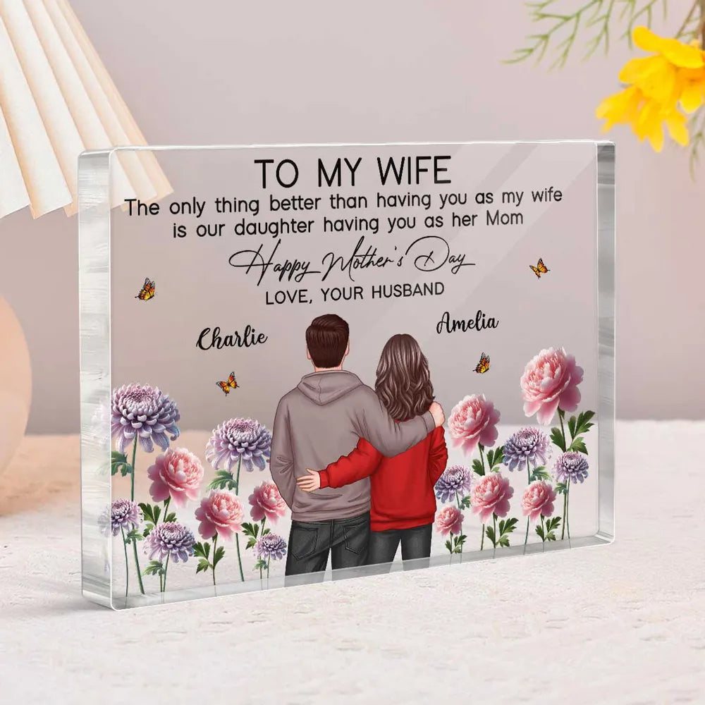Custom Mother’s Day Gift – To My Wife – Personalized Poster, Plaque, Keychain, and More – A Gift to Cherish Forever