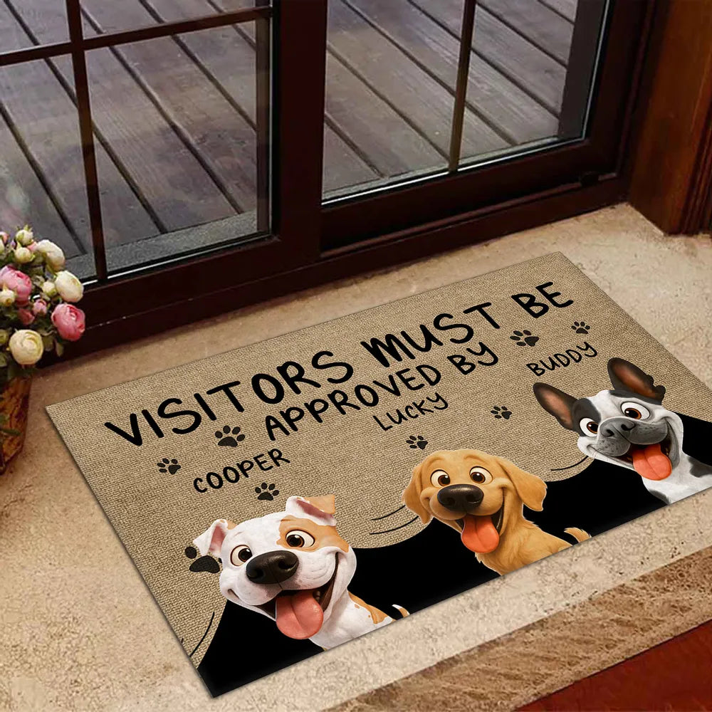 Personalized Doormat Non-Slip Durable Funny Dog Print Perfect for Gifting and Daily Use
