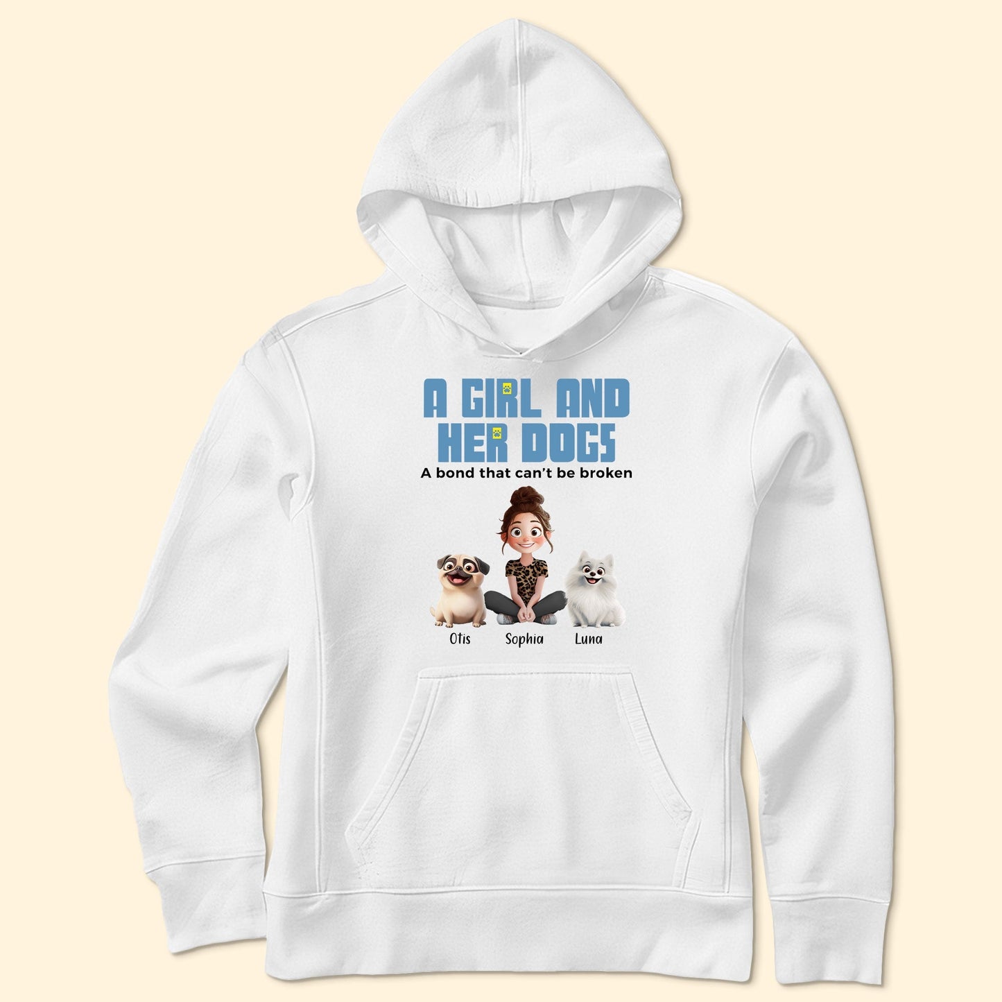 Custom Dog & Owner Classic Tee - Personalized Pet Gift Keychain Canvas