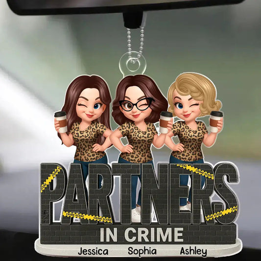 “Partners in Crime” Acrylic Ornament – Personalized Gift for Best Friends
