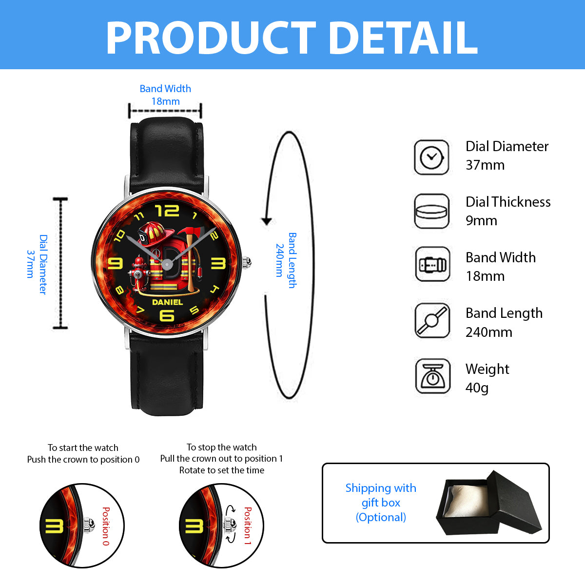 Being A Firefighter - Personalized Firefighter Hand Watch