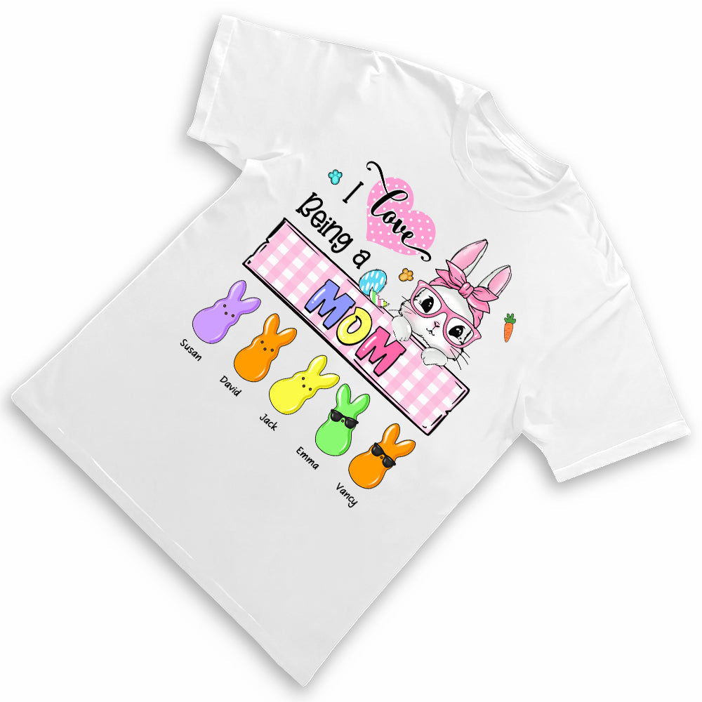 Personalized "I Love Being A Grandma" Easter Bunny Design T-Shirt - Hoodie - Sweatshirt | Adorable Gift for Grandma, Mom, Nana | Perfect for Easter, Spring Celebrations & Family Gatherings