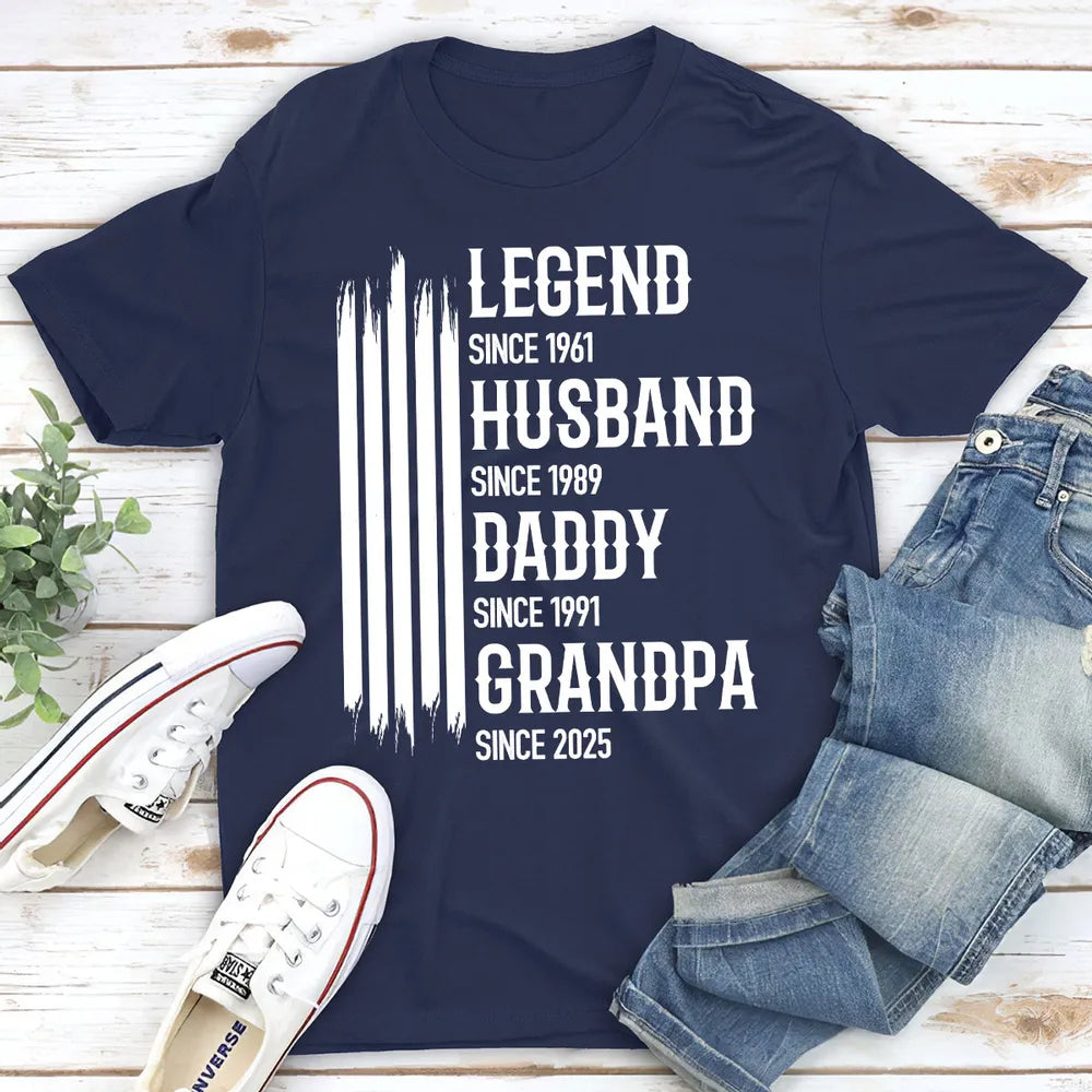 Legend Husband Daddy Grandpa Classic Tee Personalized Family Pride Shirt Unique Gift for Him