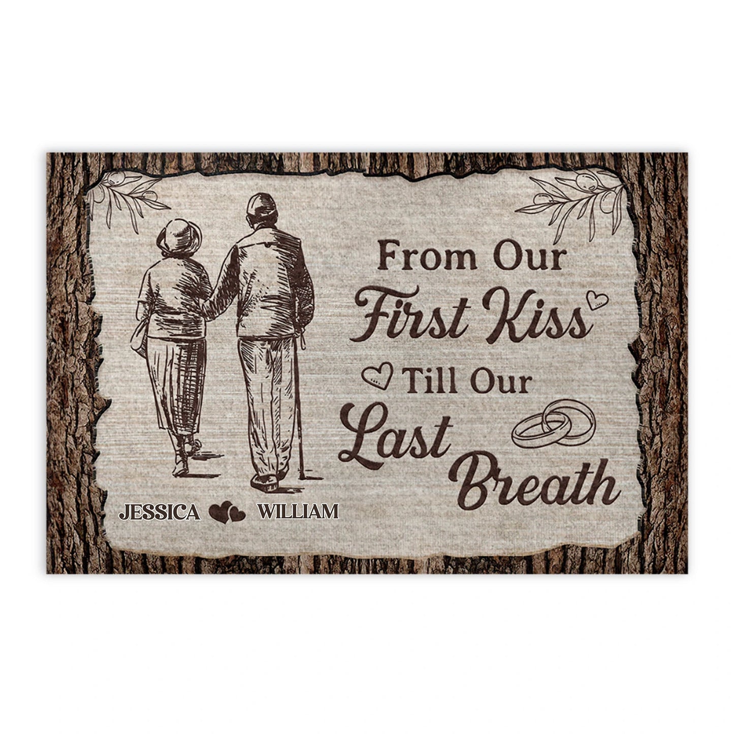Personalized Poster for Couples From Our First Kiss Till Our Last Breath, Romantic Wall Art, Unique Anniversary Gift