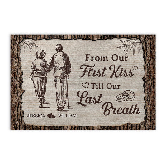 Personalized Poster for Couples From Our First Kiss Till Our Last Breath, Romantic Wall Art, Unique Anniversary Gift