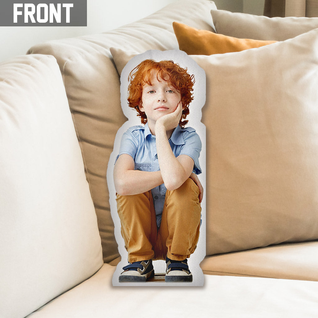 Custom Photo Humanoid - Personalized grandson Shaped Pillow