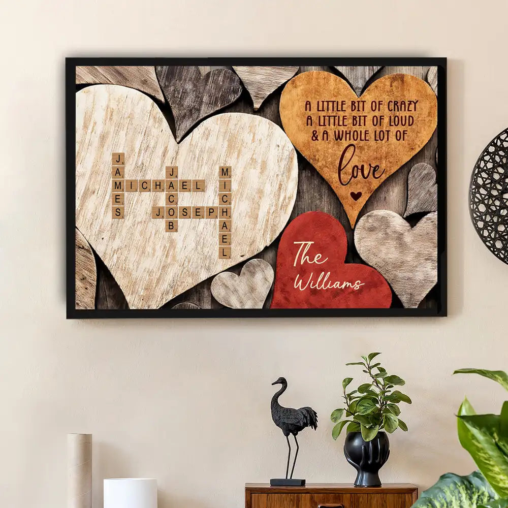 Personalized Heart Scene Canvas, Poster & Keychain Gift