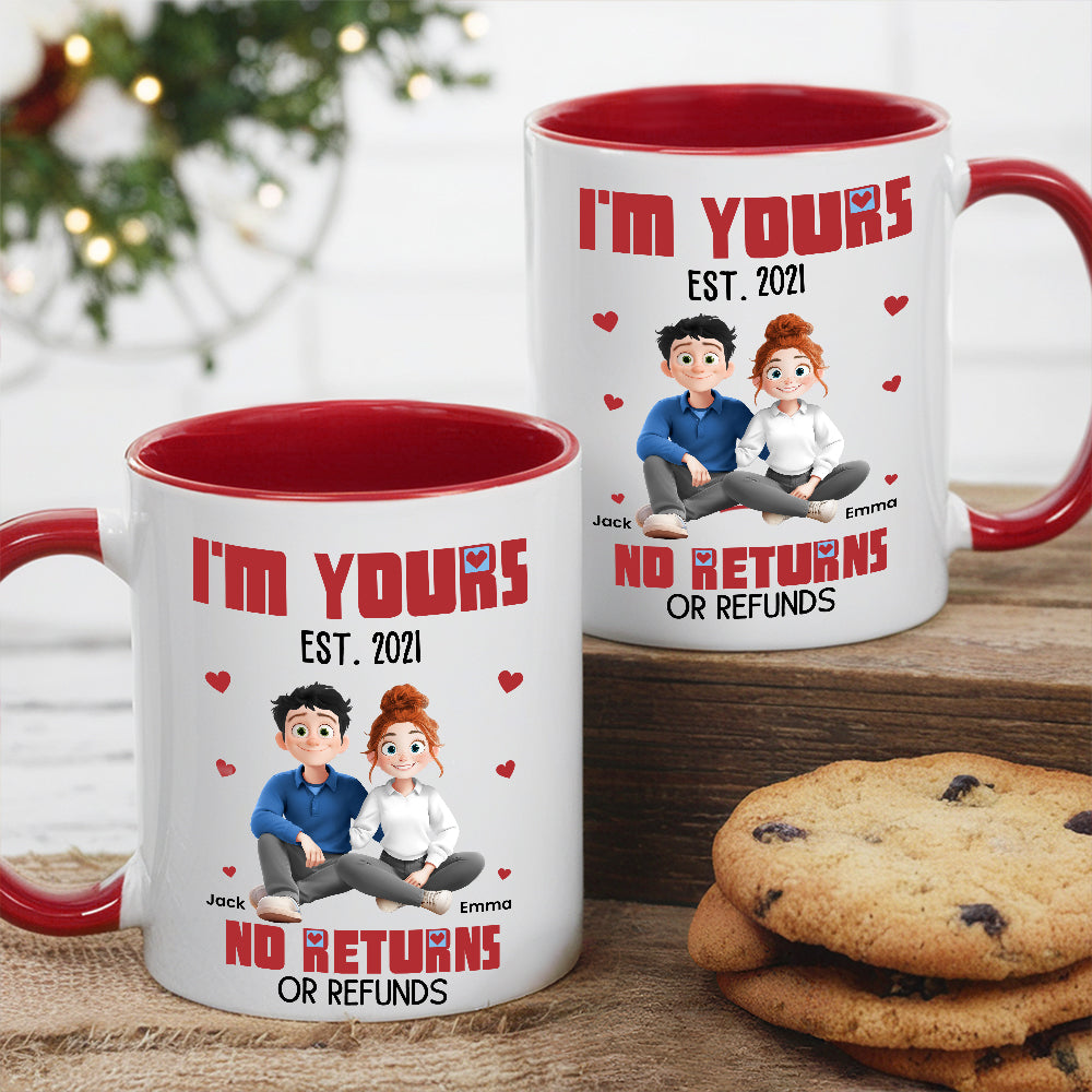 Custom Ceramic Couples Mug with Personalized Names