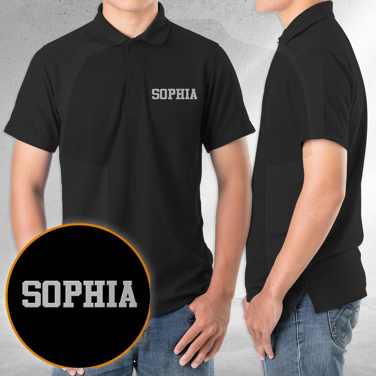 Custom Name - Personalized granddaughter Embroidered Polo Shirt