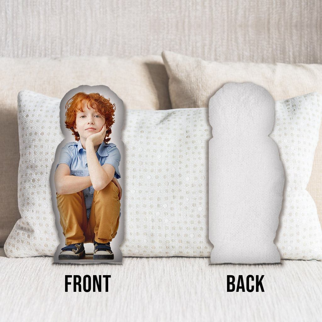 Custom Photo Humanoid - Personalized grandson Shaped Pillow