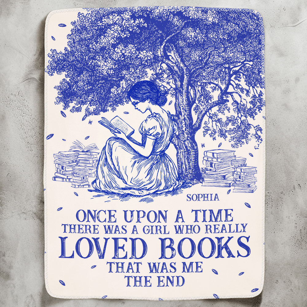 Book Lover Fleece Blanket – Cozy Reading Girl Design, Perfect Gift for Readers and Dreamers