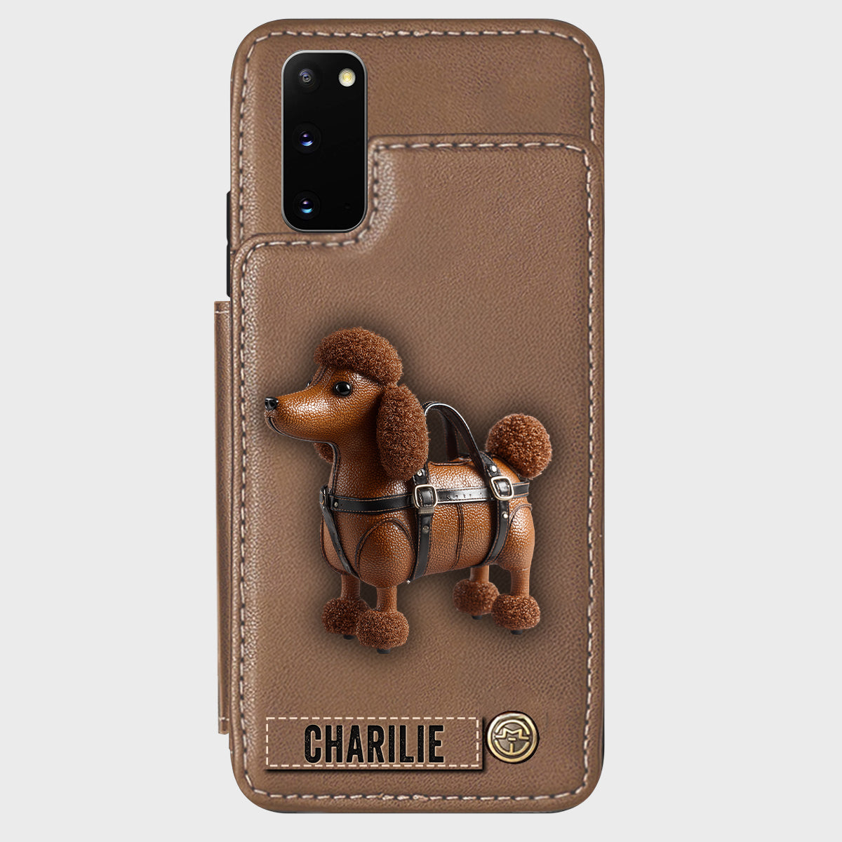 Cute Poodle - Personalized Dog Wallet Phone Case