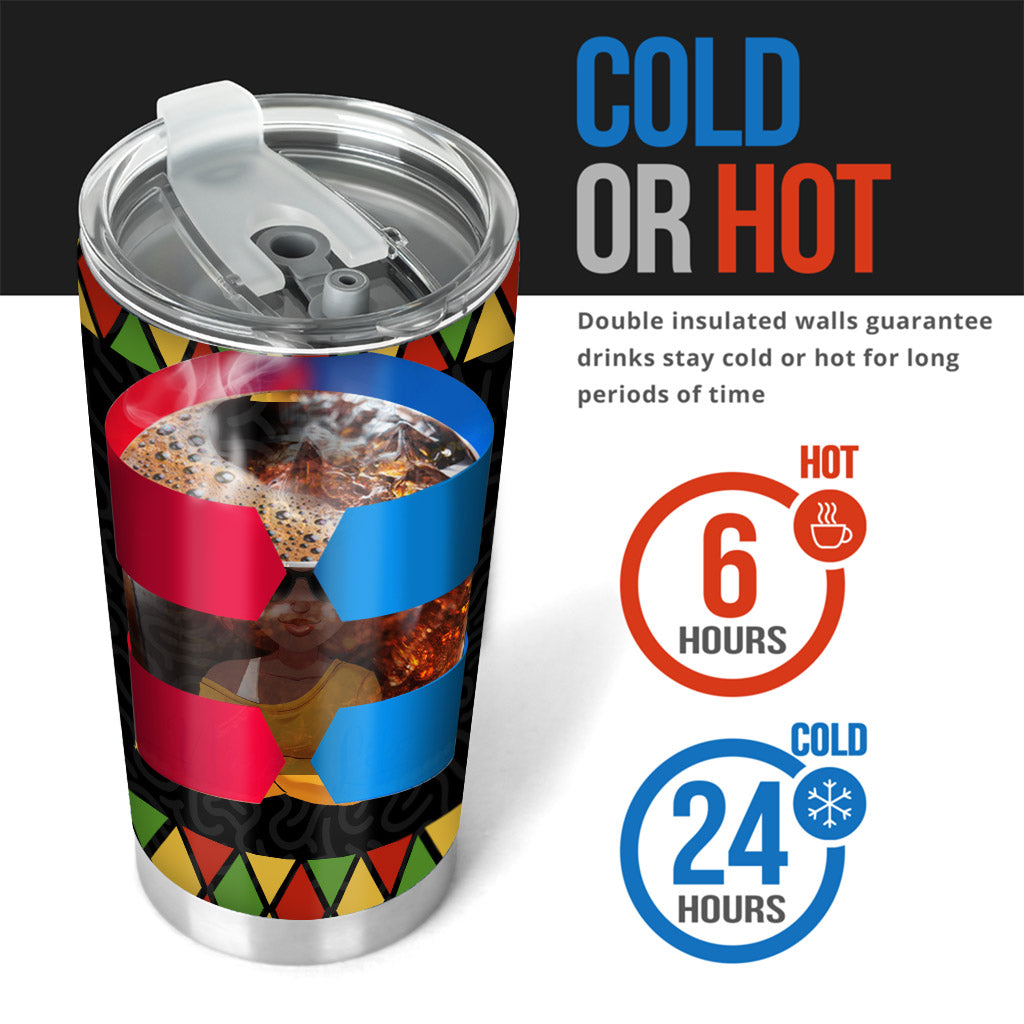 Dope Black Queen - Personalized African American Tumbler