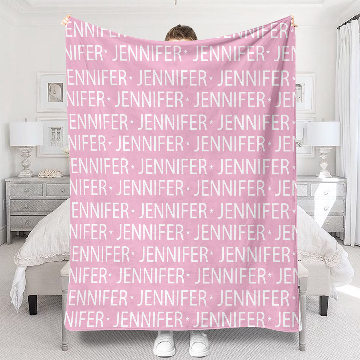 Custom Name Pattern - Personalized Bestie Blanket
