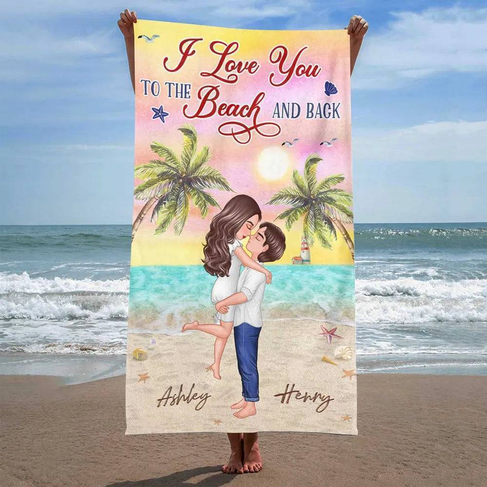 My Missing Piece - Personalized Beach Towel, Wooden Or Acrylic Or LED Plaque, Poster Or Canvas,Wooden Or Acrylic Keychain -  Engraved Design for Him/Her