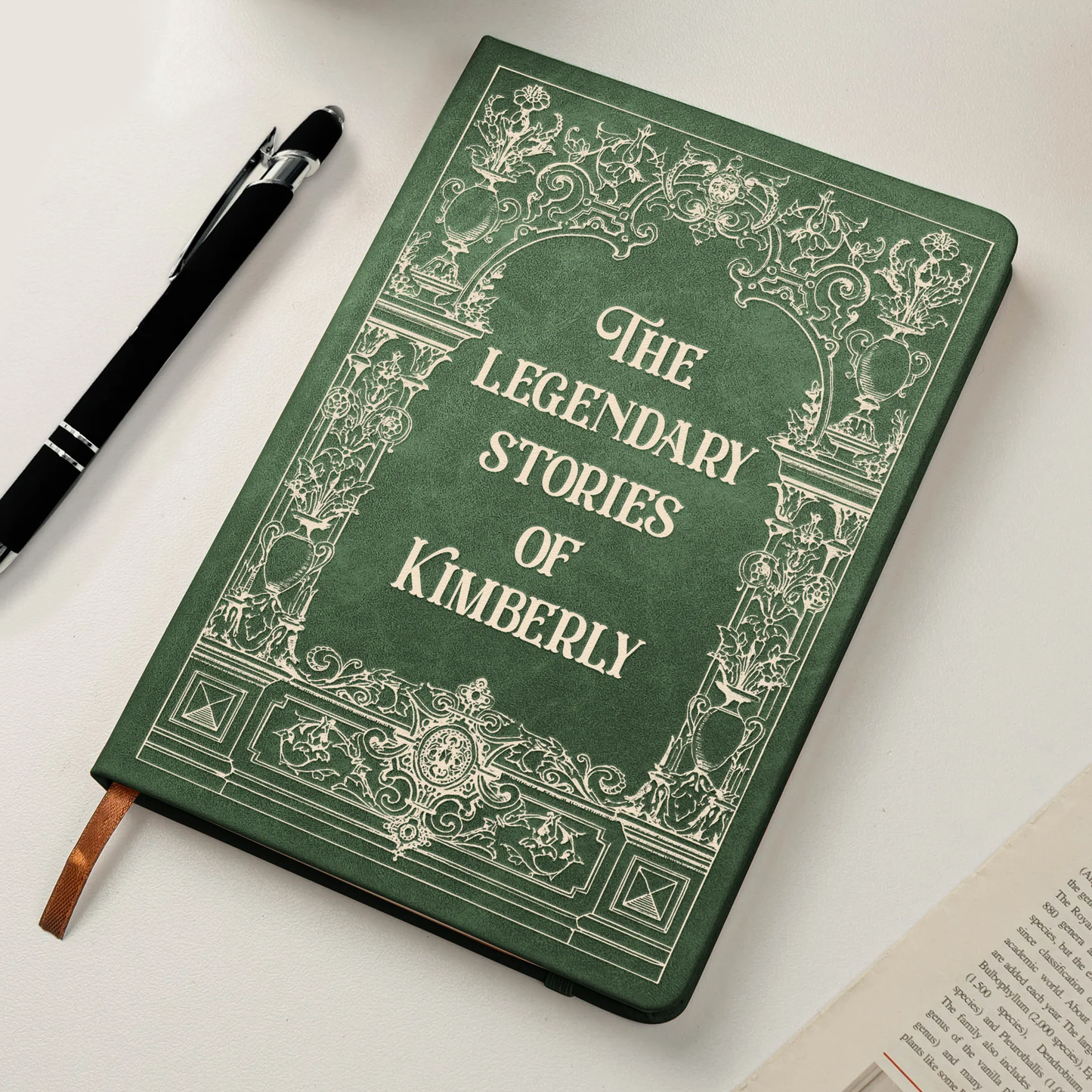 Personalized Leather Journal with Mythic Adventure Book Cover Look, A Creative Gift for Writers, Readers, and Dreamers