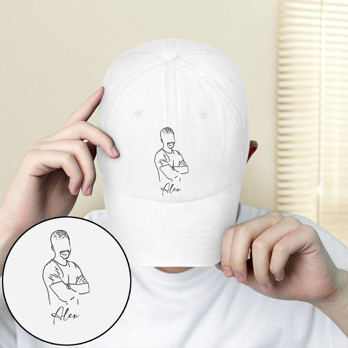 Custom Photo - Personalized Uncle Embroidered Classic Cap