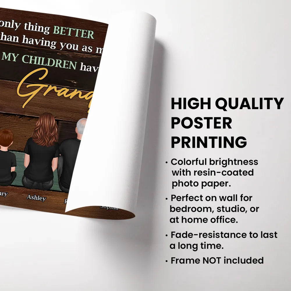 Dad, You’re Our Hero – A Custom Poster to Celebrate Your Role as Both Dad and Grandpa