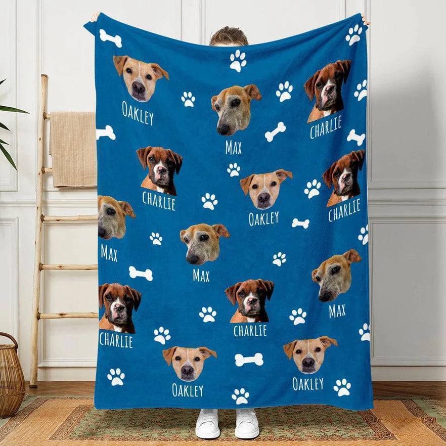 Personalized Custom Blanket for Pet Lovers Dog Lovers Cat Lovers - 11 Colors