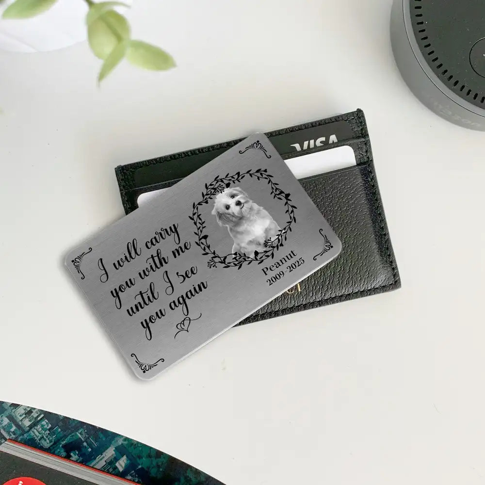 Wallet Card with Photo Memorial for Family, Sentimental Keepsake, Personalized Design, Perfect Gift of Remembrance