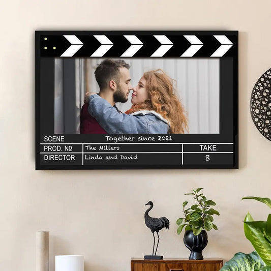 Film Scene Inspired Poster – Romantic Photo Gift for Couples with Custom Text