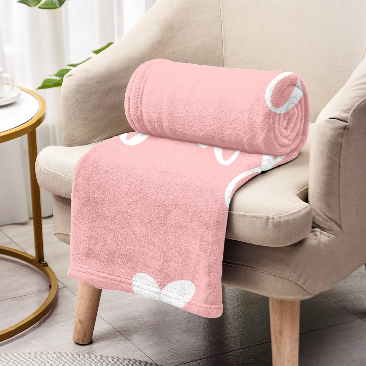 Custom Name Heart Pattern - Personalized Step Mom Blanket