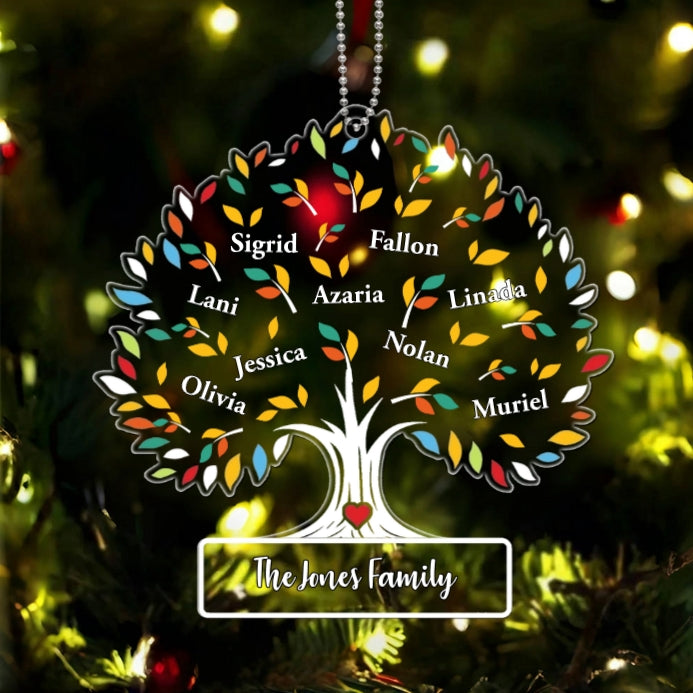 Personalized Family Tree  Ornament, Plaque - Unique Gift for Grandma, Mother's Day, or Christmas
