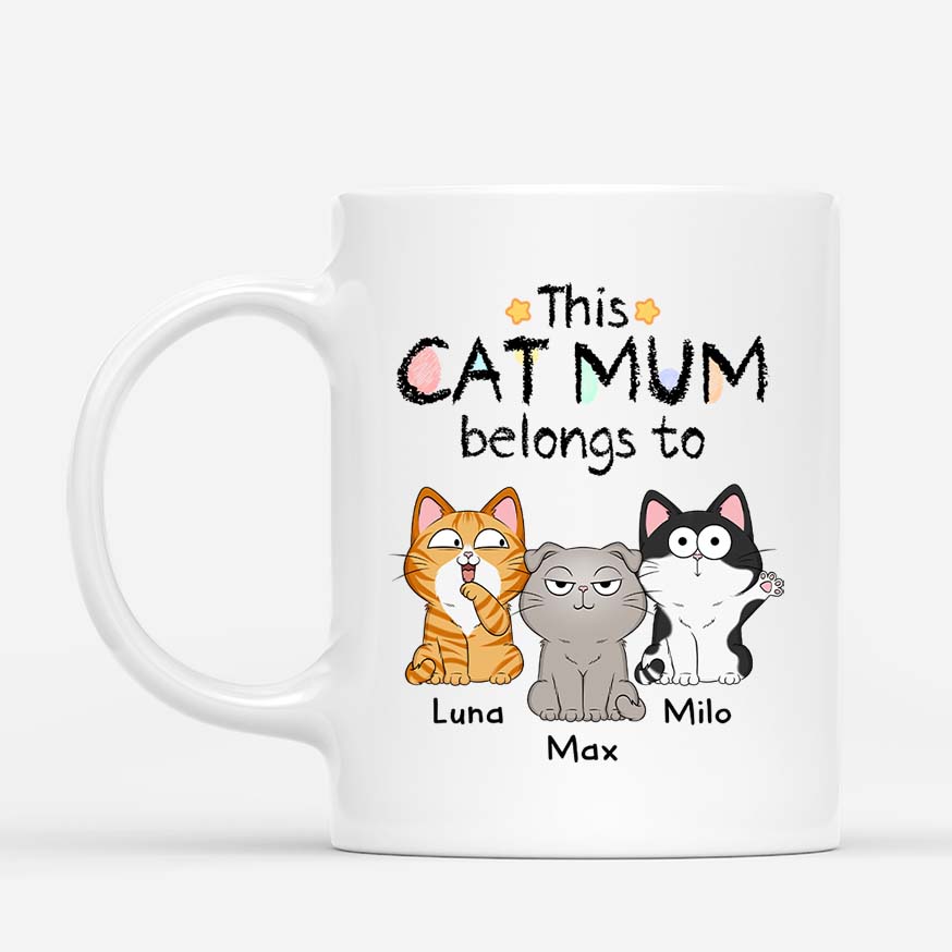 Personalized Cat Mum Mug – Customizable Cat Design for Your Beloved Feline Family