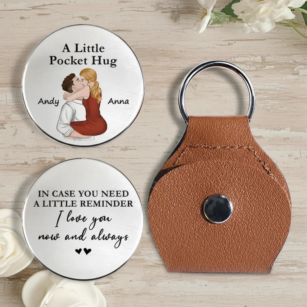 Pocket Hug Token Keychain – Romantic Gift-Ready Keepsake for Couples in Love