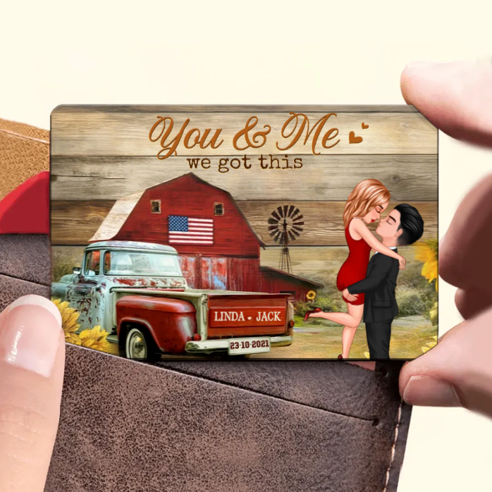 You & Me Rustic Vintage Truck Themed Couple Poster, Romantic Gift for Anniversaries