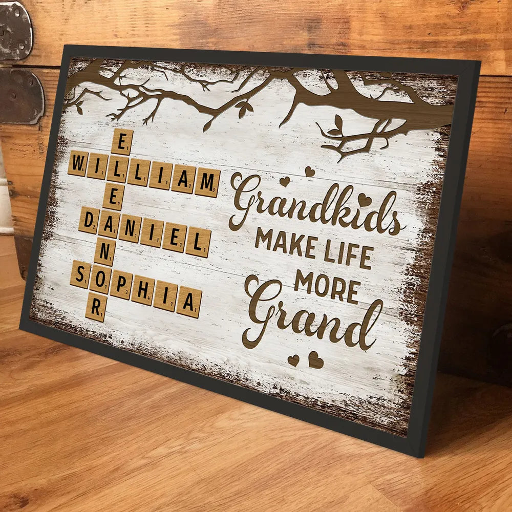 Personalized Family Poster for Grandparents and Grandchildren – Heartwarming Christmas Gift to Celebrate Generations of Love