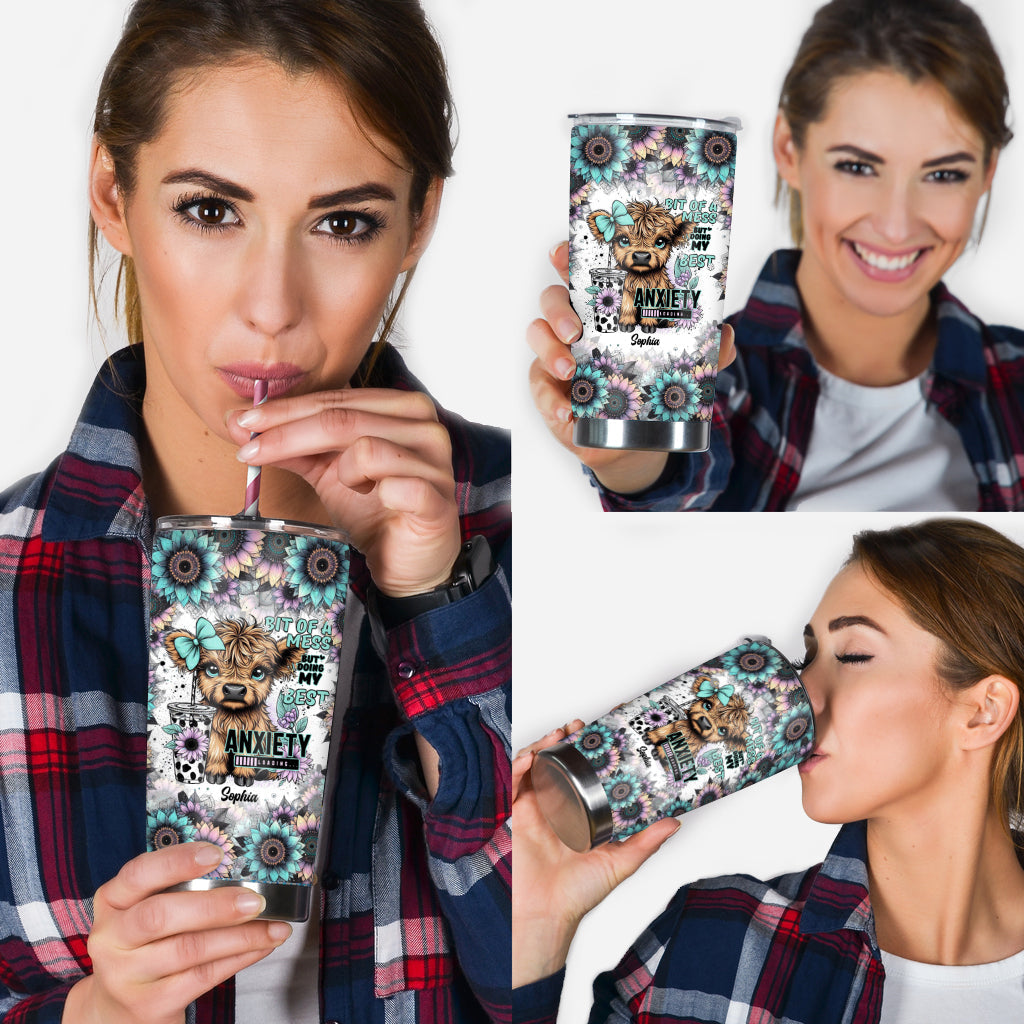 Bit Of A Mess But Doing My Best - Personalized Tumbler