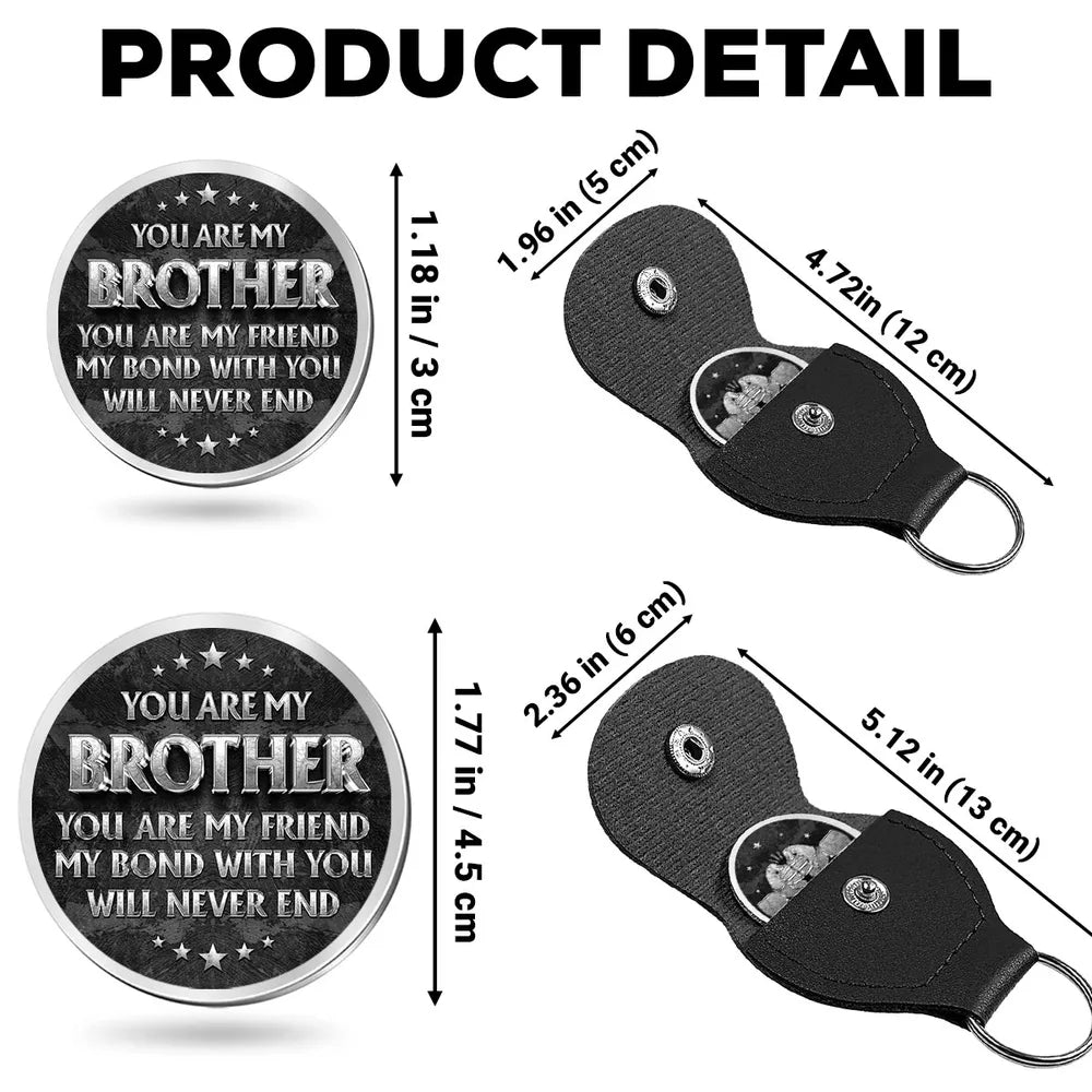 Personalized Pocket Hug for Brother, You Are My Brother You Are My Friend Keepsake, Unique Gift He'll Carry Daily