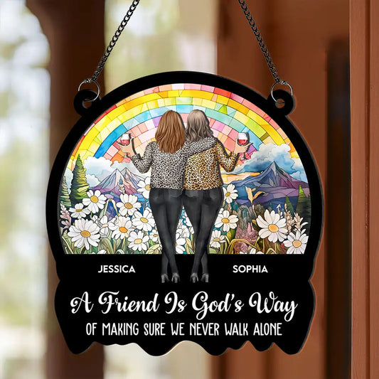 Rainbow Meadow Bestie Ornament – “A Friend Is God’s Way”