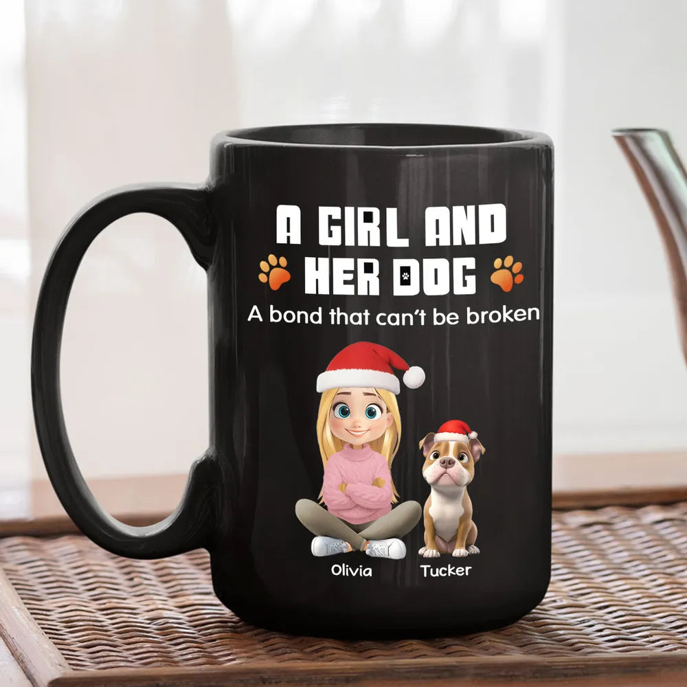 A Man and His Dog Full Color Mug – Heartwarming Companion Design, Perfect Gift for Dog Owners
