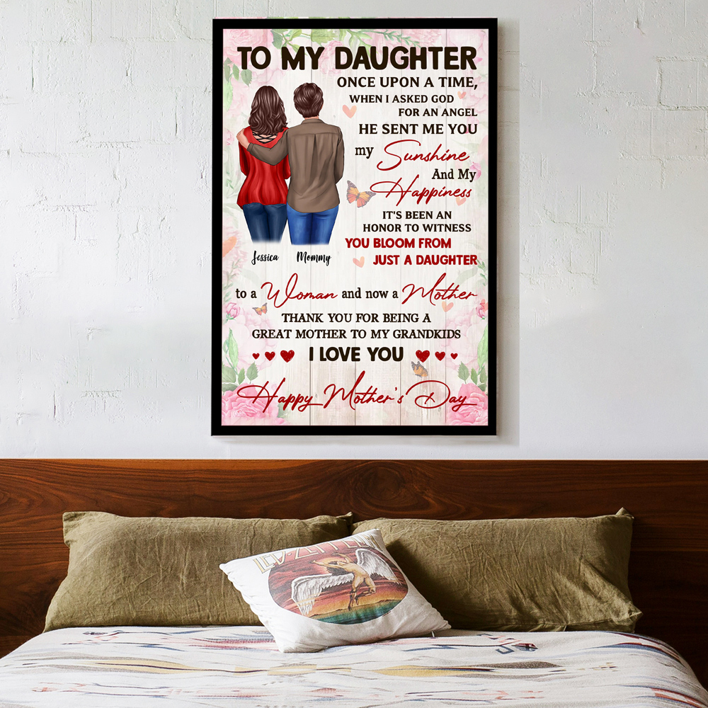 Personalized Mother's Day Canvas or Poster - Gift from Daughter