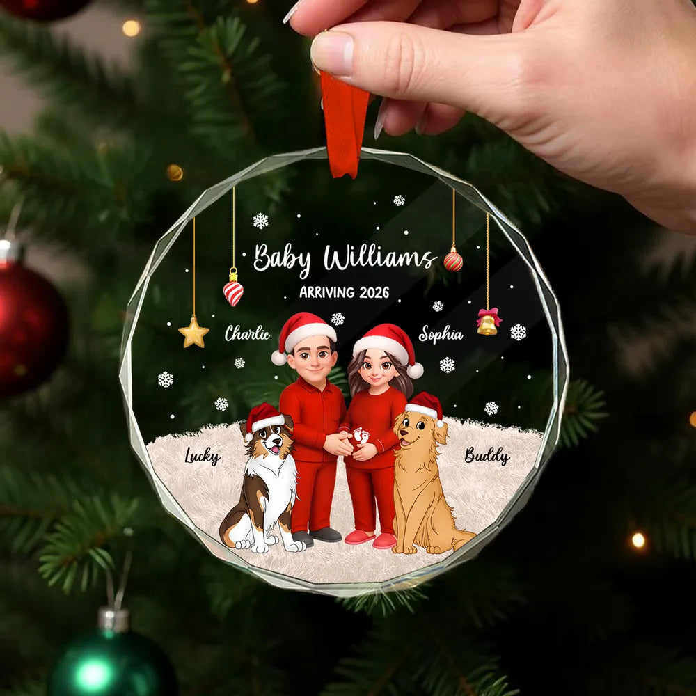 Crystal Ornament for Expecting Parents – A Heartwarming Family Keepsake & Perfect Christmas Gift