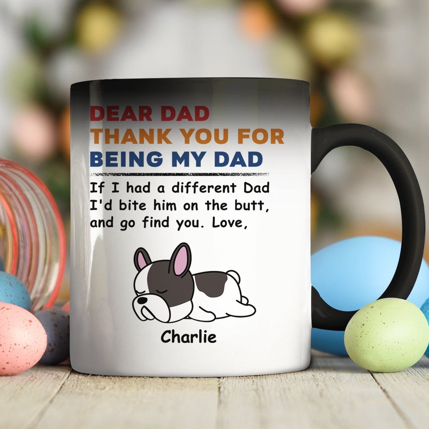Creative Pet-Themed Color Changing Mug – Personalized  Design, Special Gift for Father, Mother and Family