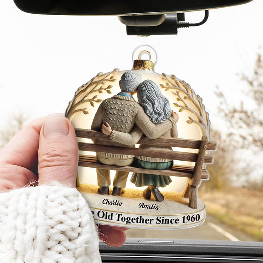 Custom Acrylic Ornament - "Growing Old with You" Unique Gift for Couples