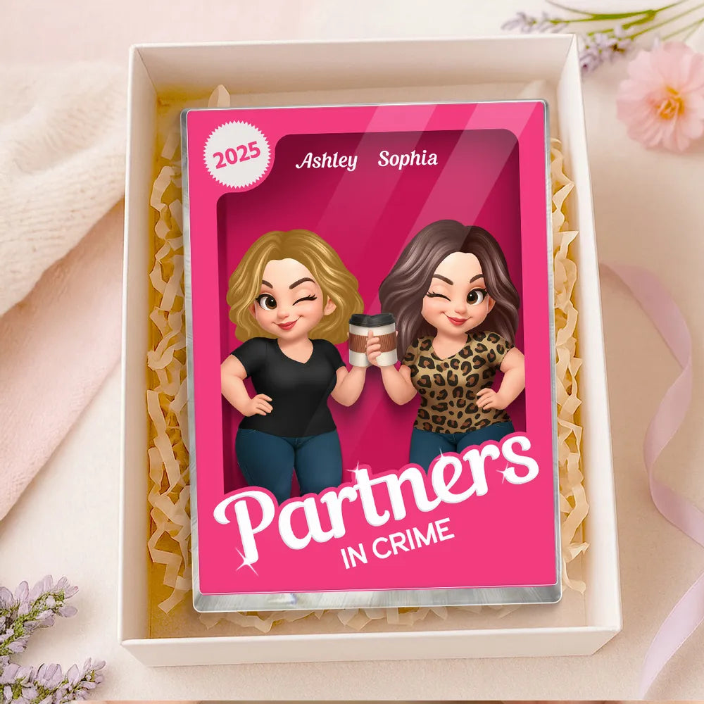 “Besties Forever” Personalized Acrylic Block Plaque – Cute Gift for Besties
