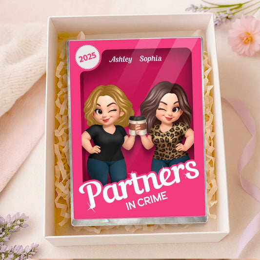 “Besties Forever” Personalized Acrylic Block Plaque – Cute Gift for Besties