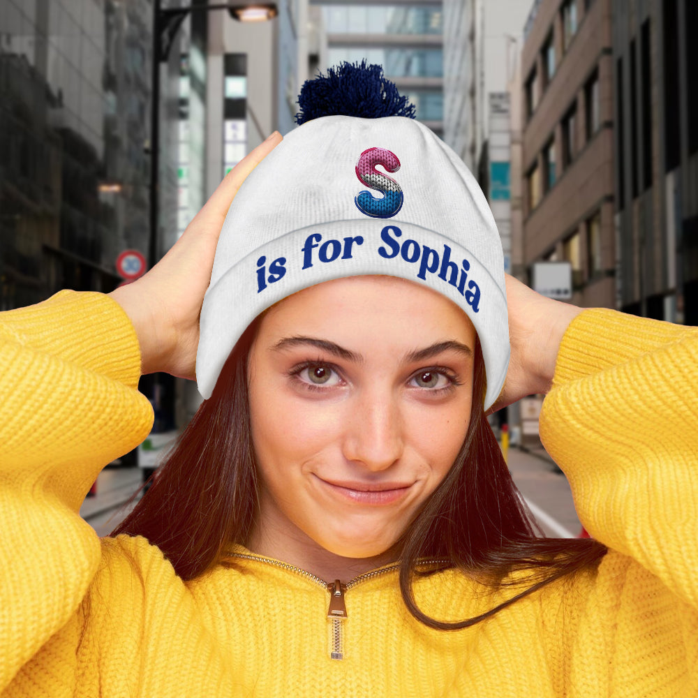 Alphabet Colorful - Personalized Kid Beanie Hat