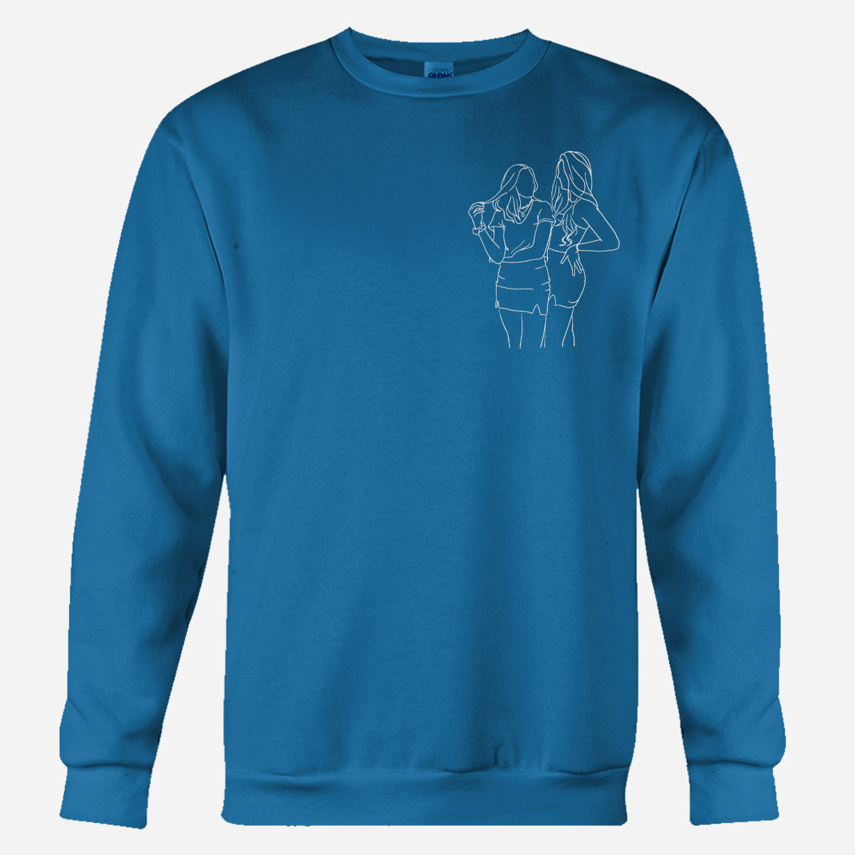 Custom Line Art - Personalized granddaughter Embroidered Sweater