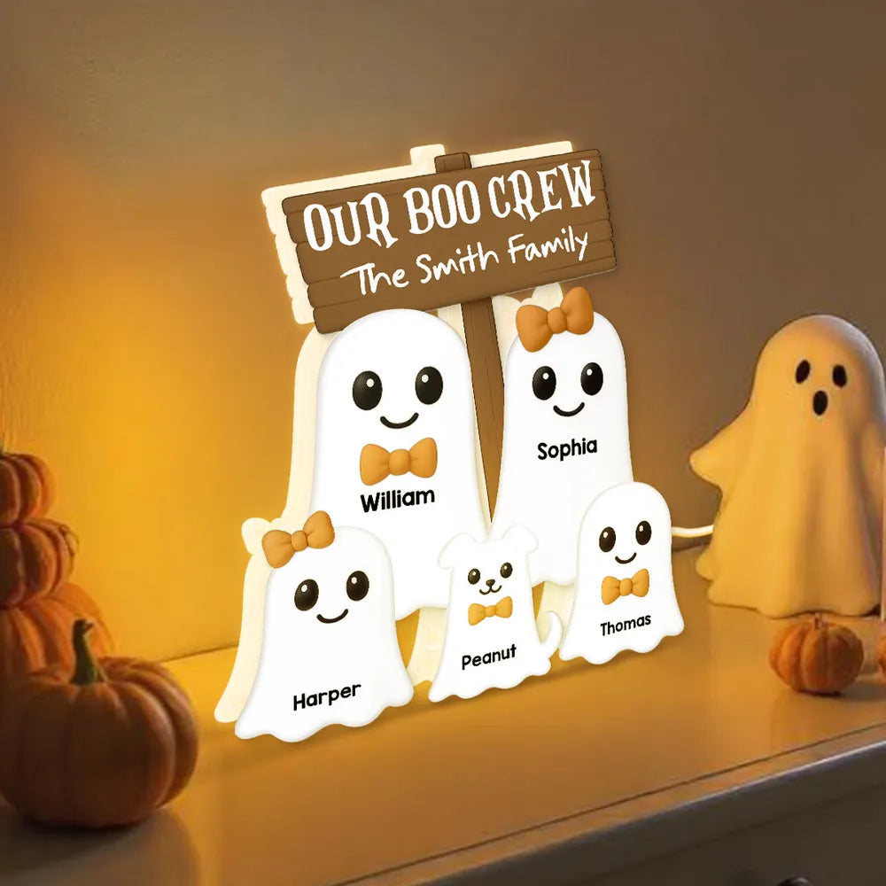 Halloween Ghost Family Acrylic Light Box, Fun Spooky Design, Cozy Night Light, Perfect Gift for Families