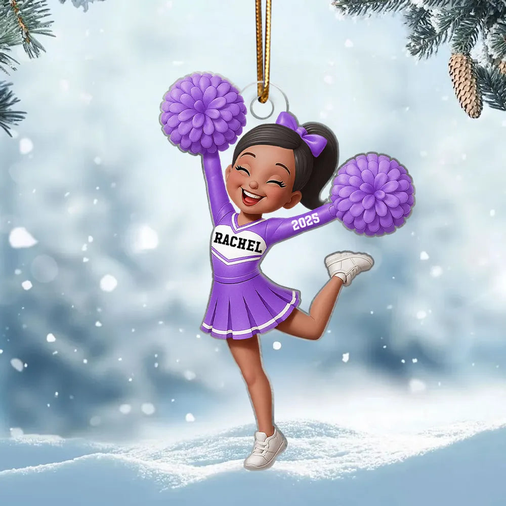 Acrylic Cheerleader Ornament - Personalized Gift